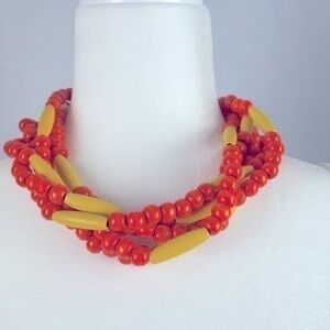 ICervoni Creations Orange & Yellow Beaded Necklace